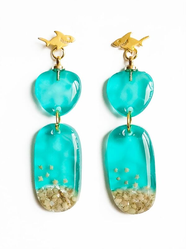 Boucle d’oreille Okinawa turquoise