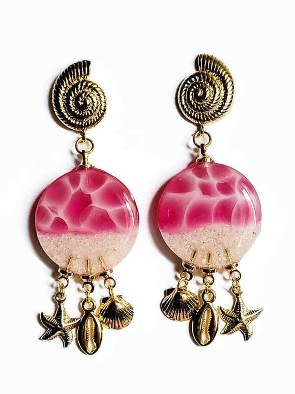 Boucle d’oreille Bora Bora rose