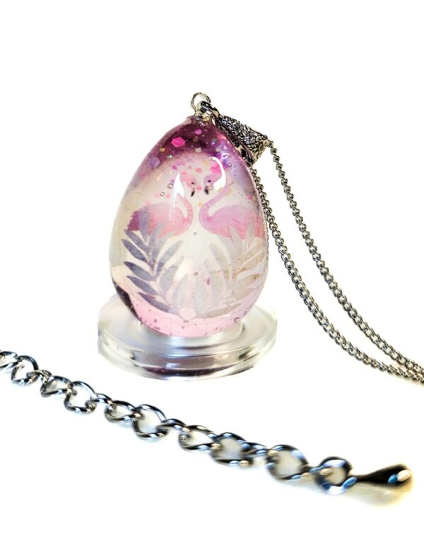 Pendentif goutte flamands rose – Image 3