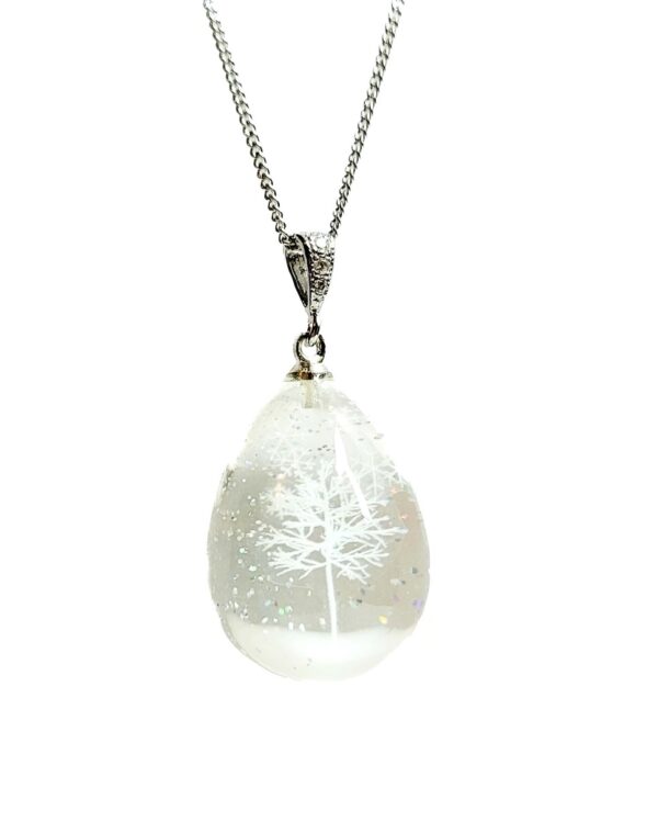 Pendentif goutte Arbre blanc