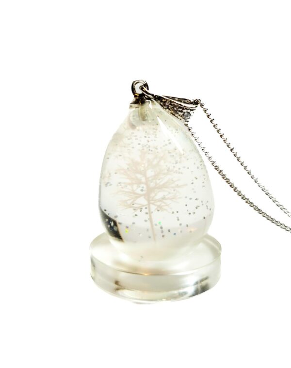 Pendentif goutte Arbre blanc – Image 2